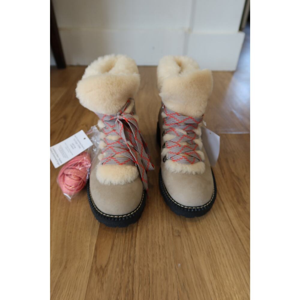 J. Crew Nordic Sherpa Suede Hiking Boots Women's Size 5 Brand New!